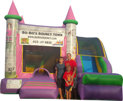 Princess bounce house with slide